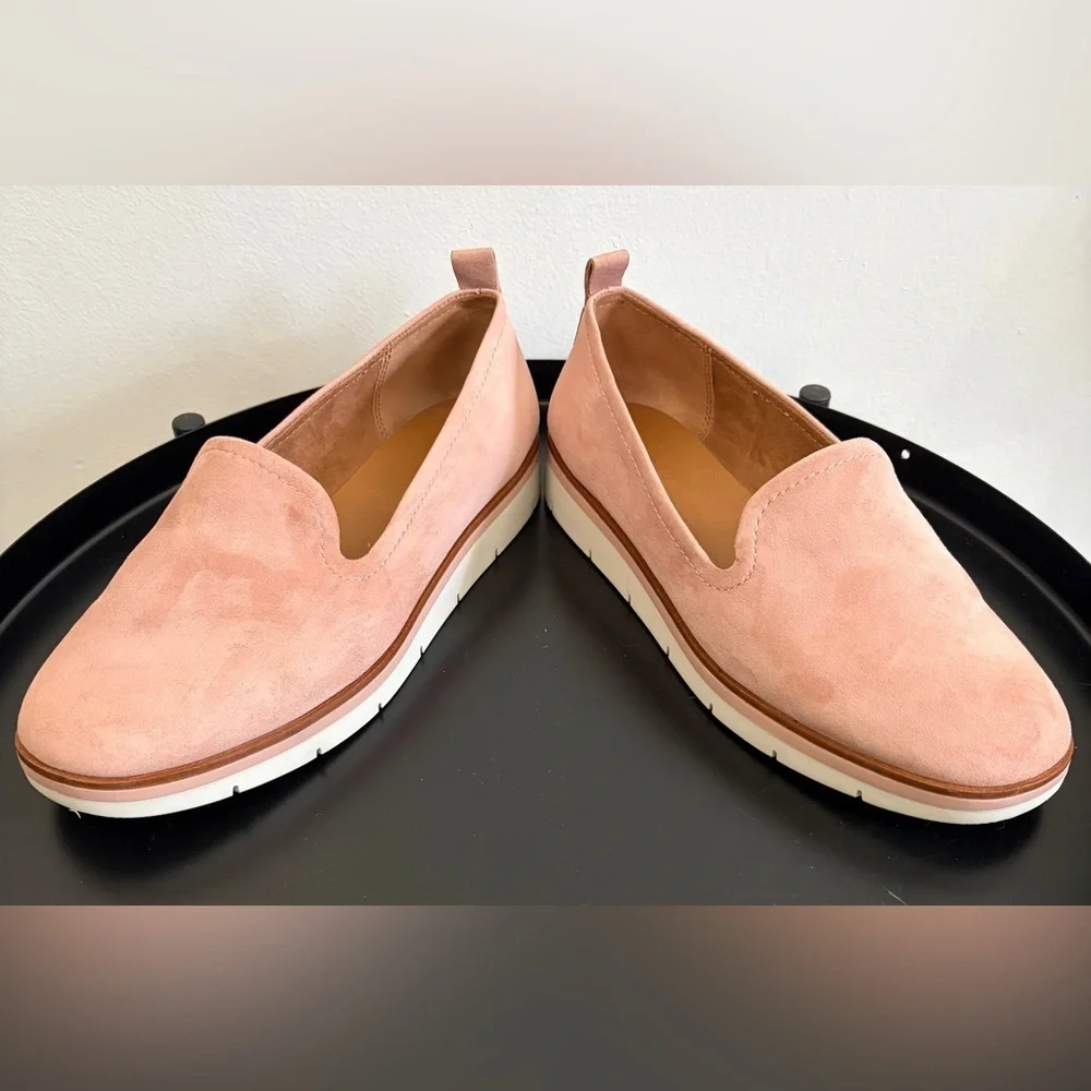 Caslon  Dusty Pink Suede Slip-On Loafers: Cnhadley-Lea